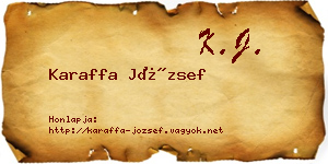 Karaffa József névjegykártya